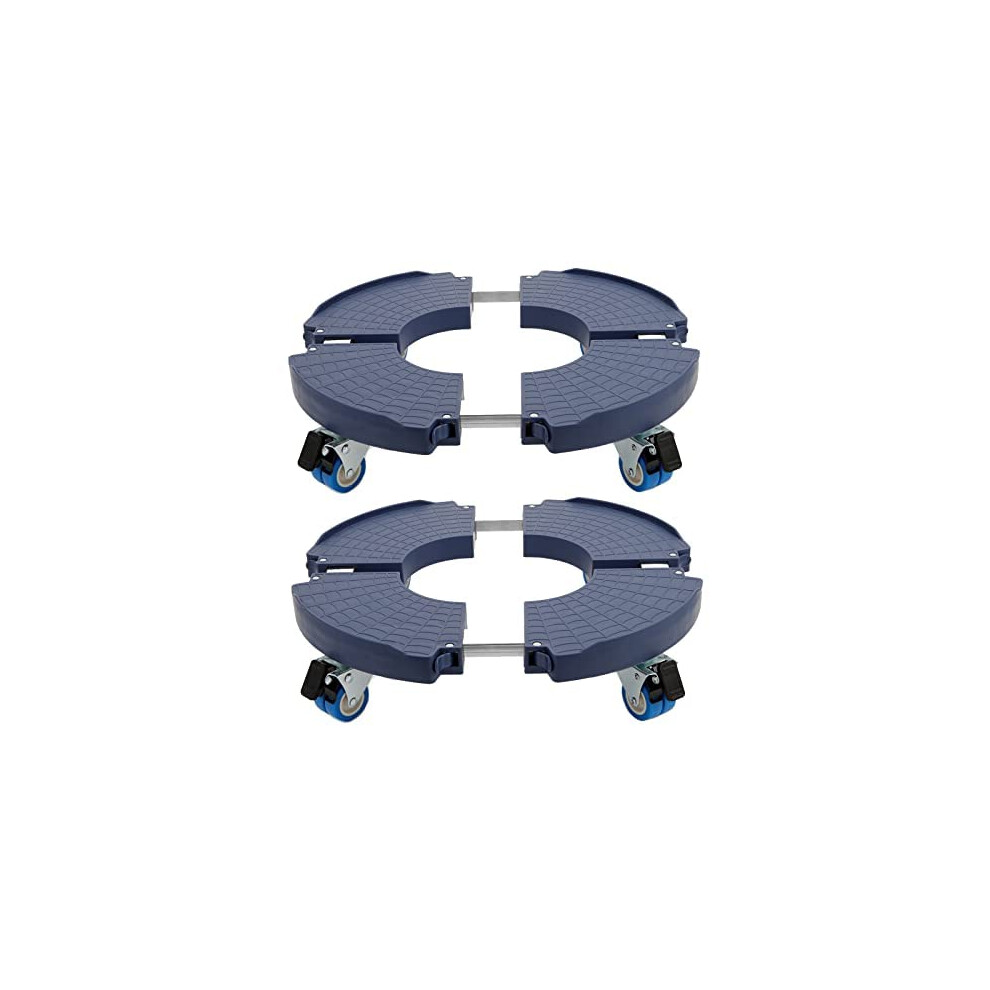 Plant Caddy With Wheels 2 Pack Heavy Duty Adjustable Stand, Round Dolly With Locking Casters 9119770415219