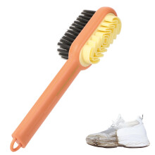 2 in 1 Suede Shoe Brush and Nubuck Cleaner with Long Handle, DualSided Soft Bristle and Rubber Eraser