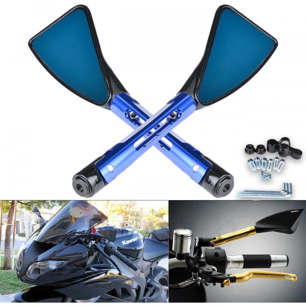 Universal Motorcycle Rearview Mirror With Led Turn Signal, Arrow Indicator, Compatible With Honda Kawasaki Suzuki Yamaha Amber 7057162537533