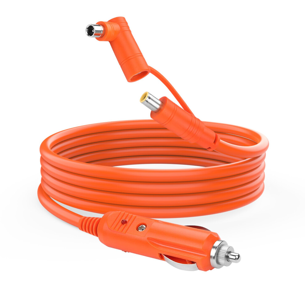 12V/24V Car Cigarette Lighter Charger Cable 14Awg Dc 8Mm With Dc7909 Dc8020 Plugs For Portable Power Station 2.5M 9001264614454