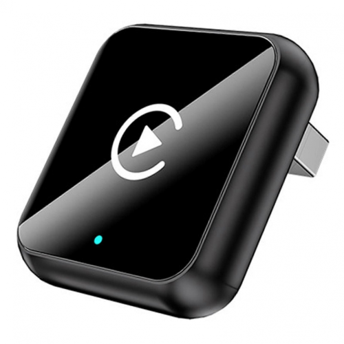 Black 2025 Wireless CarPlay Adapter for Android iPhone, Wired to Wireless Mini USB Dongle AI Box