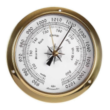 Barometro GoldWhite in rame per stazione meteorologica, da appendere alla parete per barche