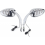 Harley-Davidson Chrome Mirrors with Sequential LED Turn Signals, Adapter for Bobber Cruiser Custom 1