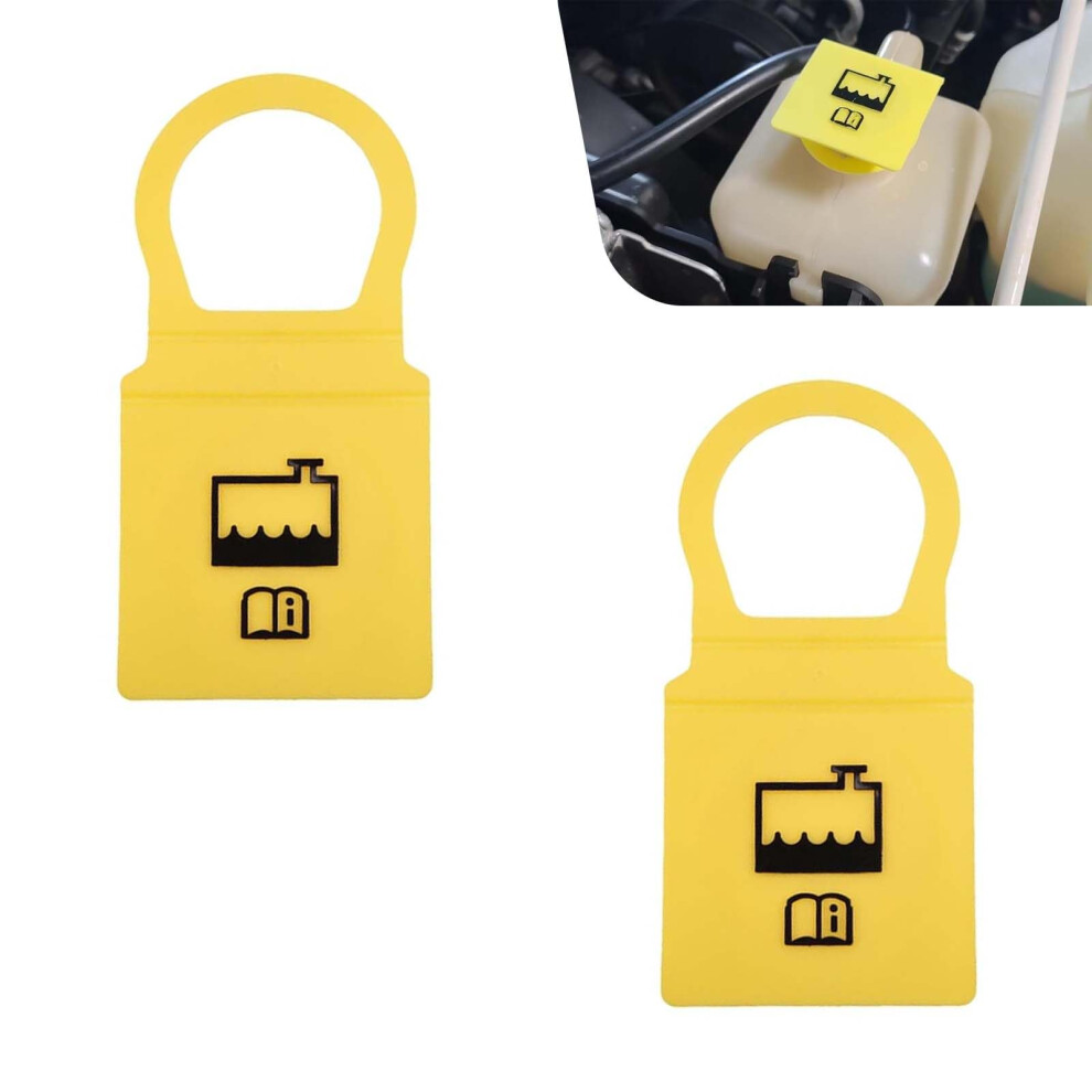 2Pcs Engine Coolant Reservoir Cap Leakproof Replacement For Chrysler Dodge Jeep Ram 55111074Aa Yellow 9339159858592