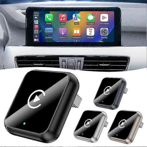 Grey2025 Wireless CarPlay Adapter for Android iPhone, Wired to Wireless USB Dongle AI Box 1
