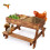 Chicken Table No Waste Picnic Feeder Handmade Carbonized Wood Large DIY 1