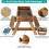 Chicken Table No Waste Picnic Feeder Handmade Carbonized Wood Large DIY 2