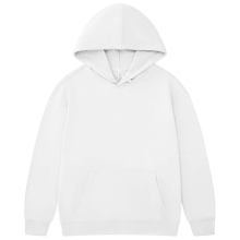 White Cotton Hoodie L330G Spring Autumn Terry Workwear Trendy Men's Loose Shoulder Print Embroidery Logo