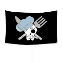 One Piece Pirate Skull Flag Wall Tapestry 90x2660 cm Luffy Straw Hat Pirates Decor Banner Painting
