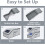 Baseball Cap Storage Boxes Set of 3 Stackable Organizer with Zipper Lid for Closet Dustproof 4