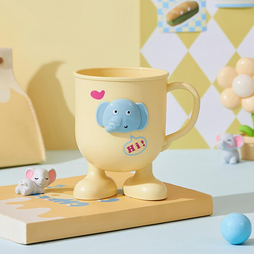 Elephant mouth re cup for brushing teeth  Cartoon drinking ware organizer 1
