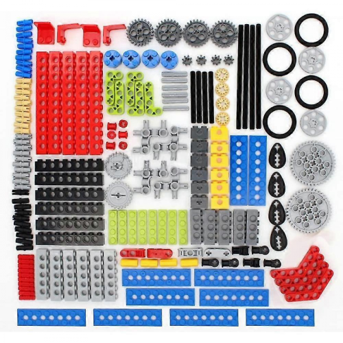 Set di 182 pezzi ingranaggi e assi Technic compatibili, per braccio di sollevamento, perni, connettori 1