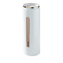 Wallmounted disposable cup dispenser, automatic drop function, spacesaving design for kitchen, office, plastic construction, white (white)