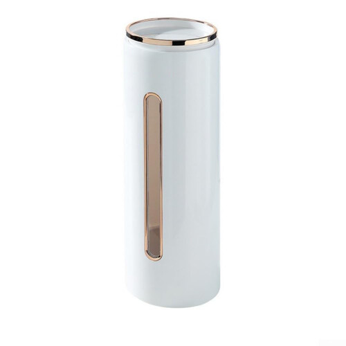 Wallmounted disposable cup dispenser, automatic drop function, spacesaving design for kitchen, office, plastic construction, white (white)