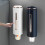Wallmounted disposable cup dispenser, automatic drop function, spacesaving design for kitchen, office, plastic construction, white (white) 3
