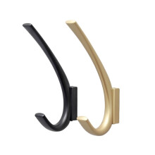 Creative Hook Wall Hanging Hook Bedroom Gold Black Zinc Alloy Cabinet Key Holder Wall Coat Rack Coat Hook Bathroom Accessories cuicui (Color : Black)