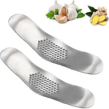 2 Pieces Garlic Press Garlic Rocker Garlic Press Stainless Steel Garlic Press Gift_SZXM