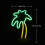 Neon light sign, LED coconut tree night light, USB/battery 5