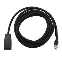 Hoogwaardige zwarte 10-pins 3,5 mm jack-aansluiting auto USB AUX IN-adapter
