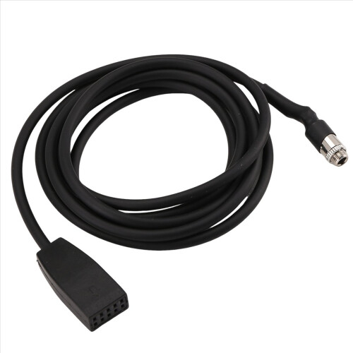 High Quality Black 10 Pin 3.5 mm Jack socket Car USB AUX IN Adapter Ca 2
