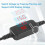 Type C naar DC5.5x2.1mm voedingsadapterkabel 5-20V instelbare spanning snel 1