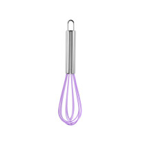 Stainless Steel Handle Beater Reliable Mixing-Purple 8 inches