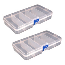 10 grile cutie organizator din plastic transparent, organizator de aprovizionare cu artă și meșteșuguri pentru depozitarea obiectelor de pescuit