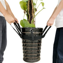 Plant Pot Mover with Lifting Straps for Heavy Planters Trees Indoor Outdoor Gardening Black Ref: 7128