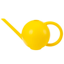 1,5 Liter watering can, small round watering pot for home, small gardening, flower cultivation (yellow)
