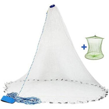 Präzisions-Wurfnetz für Salzwasserfischen, robuste Zinkgewichte sorgen für schnelles Absinken und dichten Bodenverschluss, ideal für