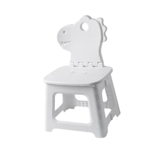 's step stool, bathroom stool, foldable chair with backrest for indoor and backyard, Dinosaurier