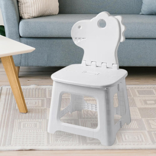 's step stool, bathroom stool, foldable chair with backrest for indoor and backyard, Dinosaurier 2