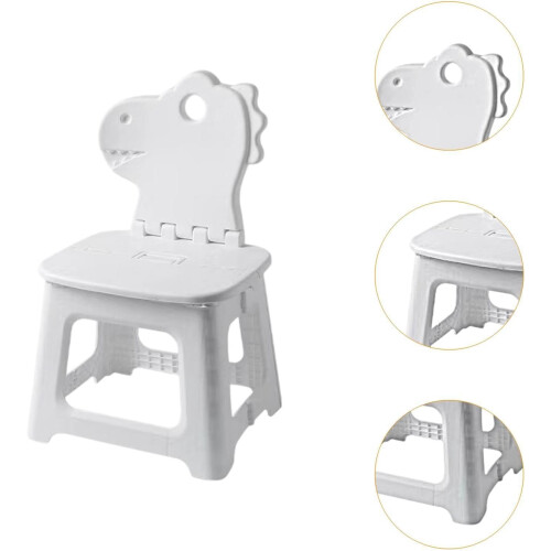 's step stool, bathroom stool, foldable chair with backrest for indoor and backyard, Dinosaurier 1