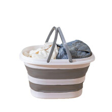 Collapsible Plastic Storage Bucket 16.1'x12.6'x9.5' for House Cleaning, Camping, Mop Washing