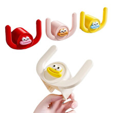Cartoon Duck Mouth Slippers Hanger with Wall Mounted No Drill Design, Heavy Duty Detachable Hook for Bathroom Storage