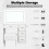 White hemp surface touch LED touch mirror dressing table set 6
