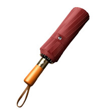 Fully Automatic Business Umbrella 16 Bone Waterproof-Burgundy