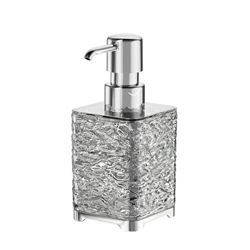 Bathroom Hand Sanitizers Container-Transparent  Gray Square