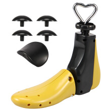 Adjustable Shoe and Boot Stretcher for Women and Men, Plastic Widener with Durable Steel Shaft, Yellow