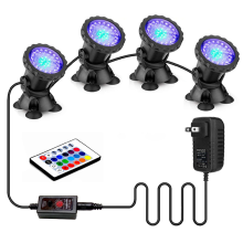 Faretti a cambio colore per decorazione acquario, luci LED sommergibili multicolore regolabili per illuminazione di laghetti da giardino,
