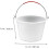 2 Pack Plastic Cement Buckets Thickened Lightweight Construction Site Storage for Cement and Trash White 2