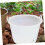 2 Pack Plastic Cement Buckets Thickened Lightweight Construction Site Storage for Cement and Trash White 3