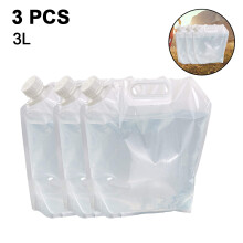 Brocca per acqua atossica, riutilizzabile, in plastica trasparente, con maniglia portatile, ideale per kit di emergenza.