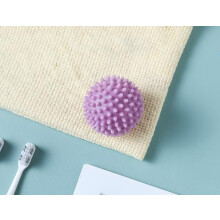 Set of 2 Purple PVC Spiked Laundry Dryer Balls Reduce Drying Time and Prevent Static Cling