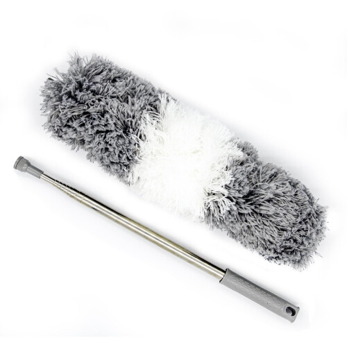 Microfiber Duster with 100' Extendable Handle, Bendable Head for  Ceilings and Ceiling Fans