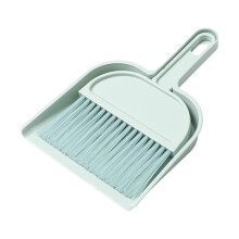 Mini Desk Cleaning Brush and Dustpan Set, Soft Bristle Tabletop Cleaner with Comfort Grip, Blue