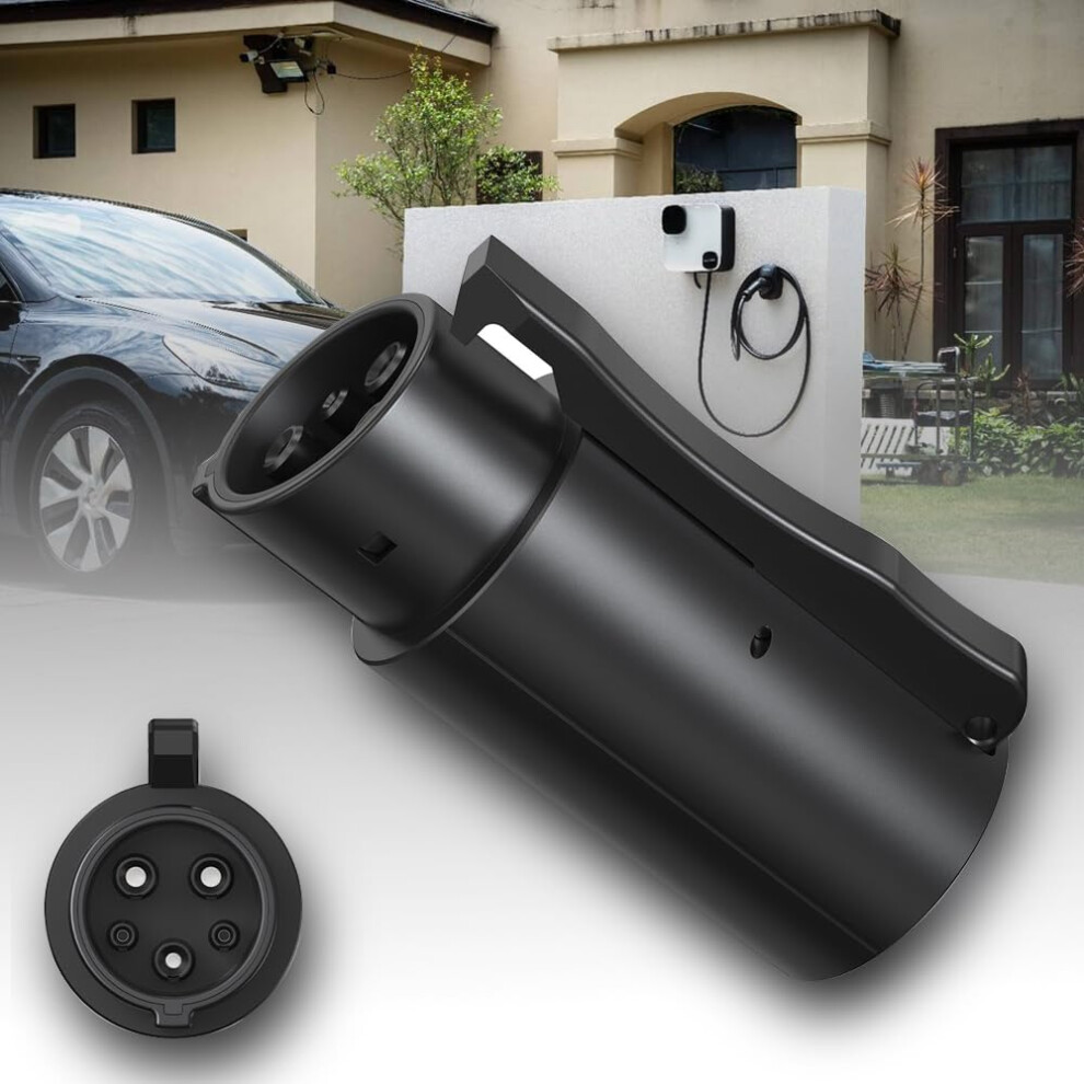 Ev Charging Adapter For Tesla To J1772 80A Fast Charging Waterproof Antitheft Lock Plug And Play 9339159860748