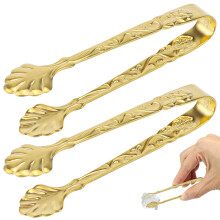 Ice Tongs and Sugar Tongs Stainless Steel Mini Gold Serving Tongs for Tea Party Coffee Bar 2PCS