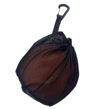 Drawstring Back Bag with Hook for Carrying Football, Volleyball, Sports, Net, Basketball, Mesh Pocket with Zipper Pocket
