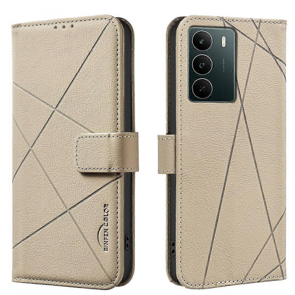 Beigebeigefor Realme C71 4G Case Binfen Color Bf35 Geometry Imprinted Leather Phone Cover Rfid Blocking Wallet 7057162541837